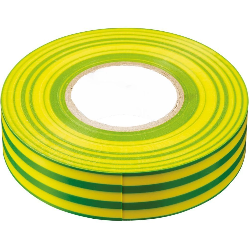 Изоляционная лента STEKKER INTP01315-20 0,13*15 мм. 20 м. желто-зеленая (32832) - Viokon.com
